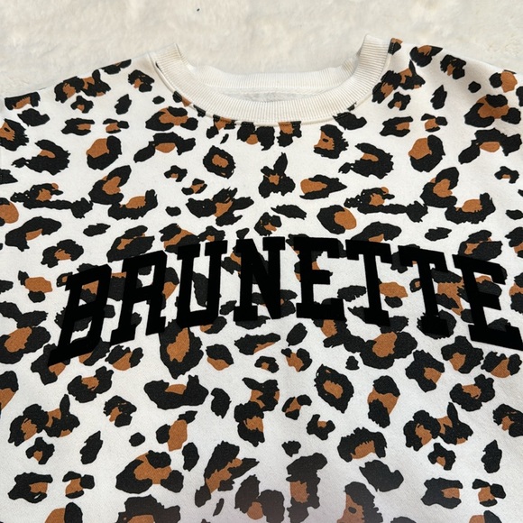 Brunette The Label Cheetah / Leopard Print Sweated xs/s - Picture 3 of 6